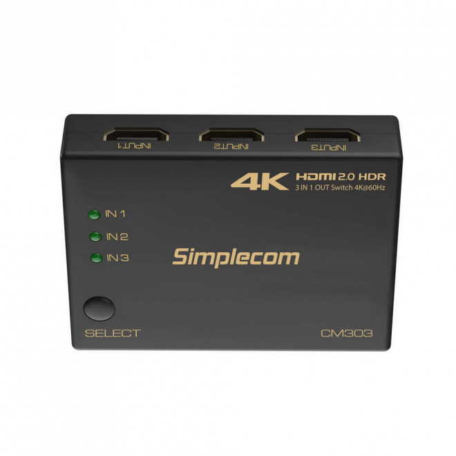  Ultra HD 3 Way HDMI Switch 3 IN 1 OUT Splitter 4K@60Hz  