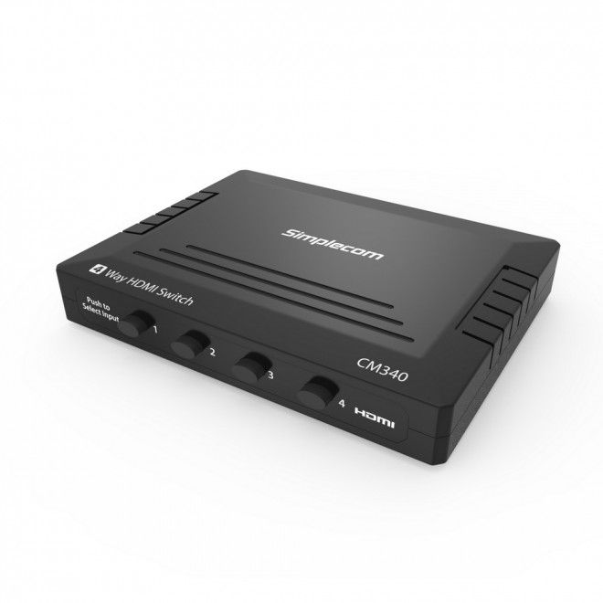  Mechanical 4 Way Manual Push Button HDMI Switch Box 4 Port 4K UHD HDCP  