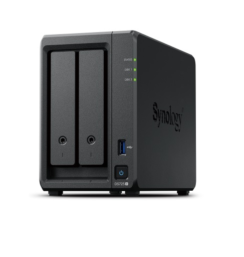  NAS: 2-Bay 3.5" Diskless 1 x 1GbE + 1 x 2.5GbE, NAS (Scalable) , AMD Ryzen R1600 dual core, 4GB RAM, 1xUSB3, <b>ONLY USES SYNOLOGY HDD/SSD/NVME</b>  