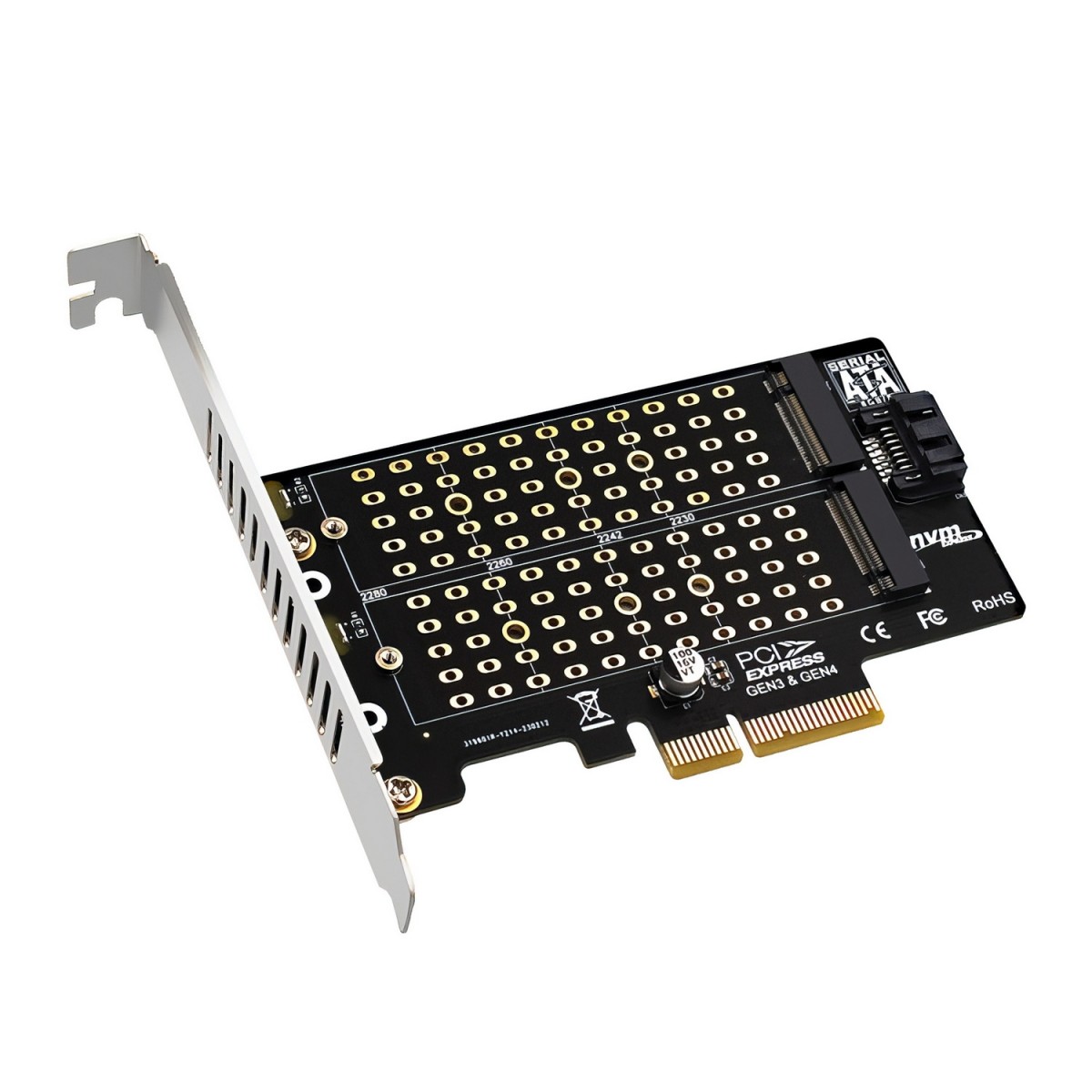  Simplecom EC412v2 NVMe and SATA M.2 SSD to PCIe x4 Expansion Card  