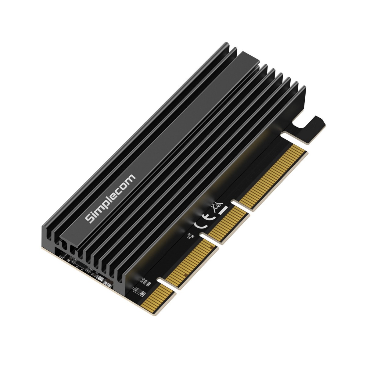  NVMe M.2 SSD to PCIe x4 x8 x16 Expansion Card with Aluminium Heat Sink Black  