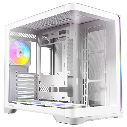  <b>Mid-Tower Case:</b> Antec C5 Curve ARGB - White<br>4x 120mm ARGB Fans, 2x USB 3.0 + 1x USB Type-C, 1x Mic, 1x Headphones, Curved Tempered Glass Side & Front Panel, Supports: ATX/m-ATX/mini-ITX  