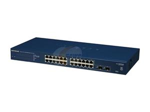  Switch: 24-Port Gigabit ProSAFE Web Managed Switch, 2x SFP Port, Rackmount Kit Included  