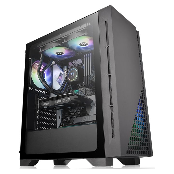  <b> Mid-Tower: </b> H330 TG- Black <br> 4mm Tempered Glass Side Panel, USB 3.0, HD Audio, Support Mini ITX/Micro-ATX/ATX Motherboards  