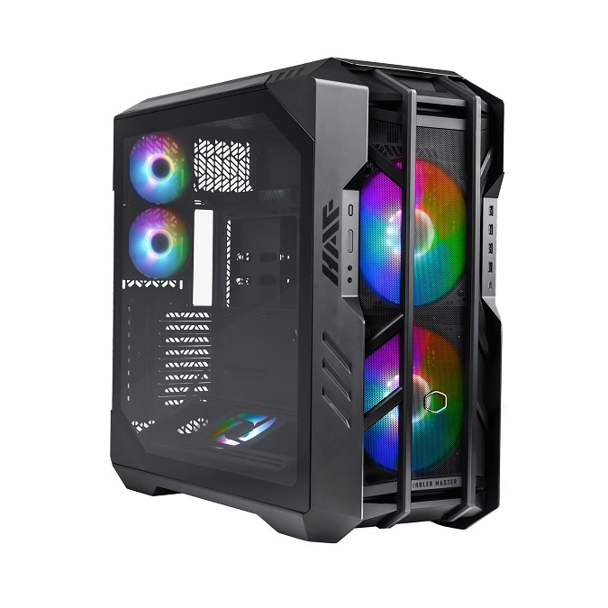  Full-Tower Case: HAF700 - Titanium Grey<br>2x 200mm ARGB PWM Fans + 3x 120mm ARGB PWM Fans, 4x USB 3.2, 1x USB Type-C, Tempered Glass Side Panel, Supports: SSI CEB/SSI EEB/E-ATX/ATX/mATX/mini-ITX  