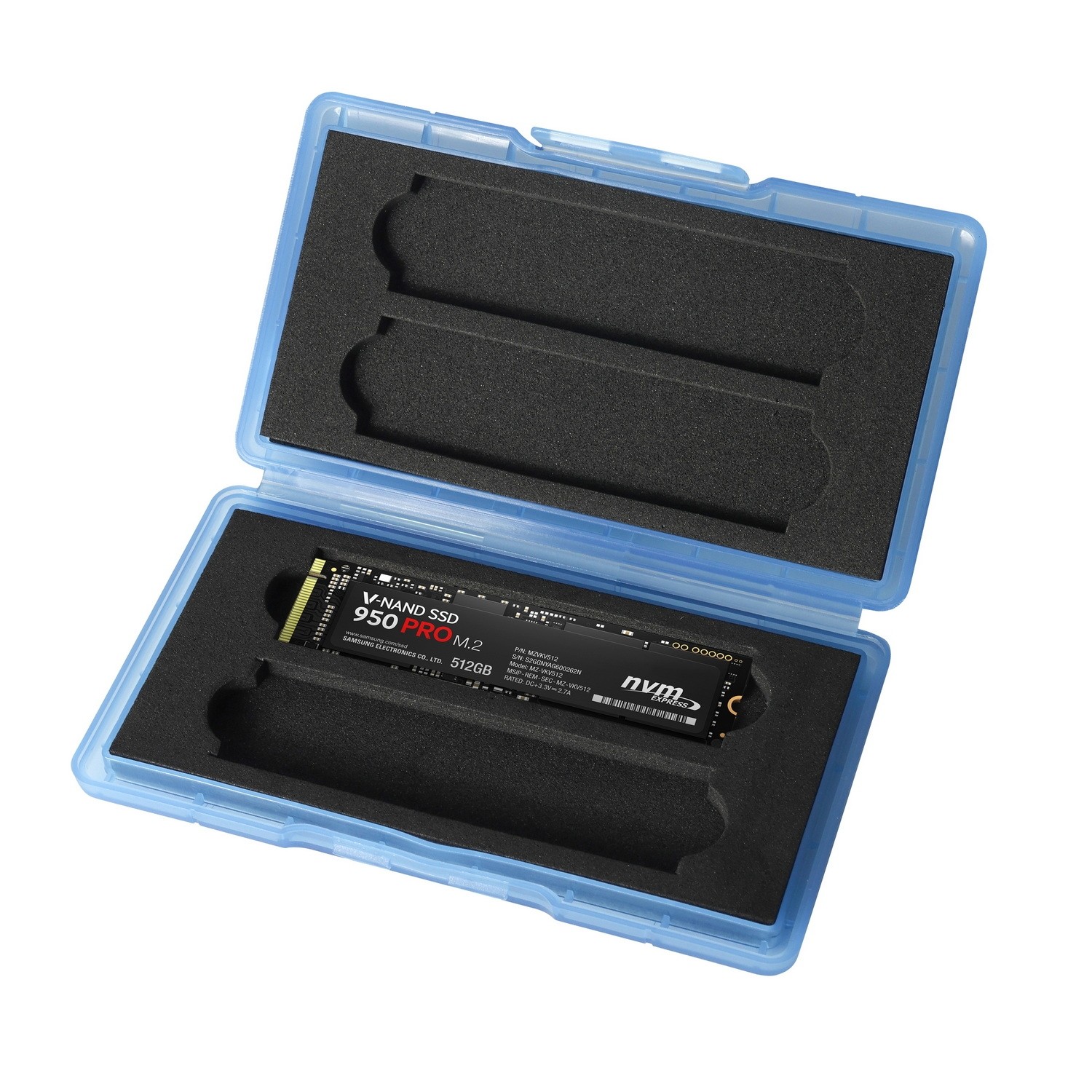  M.2 SSD 4-Slot Protective Storage Case Holder Organizer for 4x M.2 2280 SSD<br>Colours Available: White, Blue, Black, Orange  