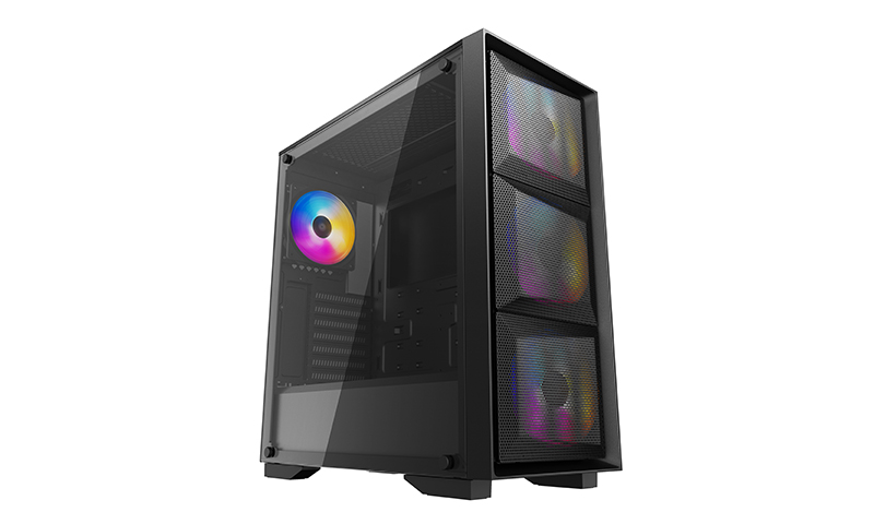  <b>Mid-Tower Case:</b> DeepCool MATREXX 50 MESH 4FS<BR> 4120mm RGB FAN, 1x USB 3.0, 2x USB 2.0, Tempered Glass Side Panel, Supports: E-ATX/ATX/mATX/mini-ITX  