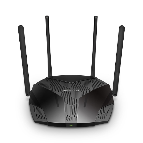  AX3000 Dual-Band Wi-Fi 6 Router - 1 Gigabit WAN Port + 3 Gigabit LAN Ports, 4 5 dBi Fixed Omni-Directional Antennas  