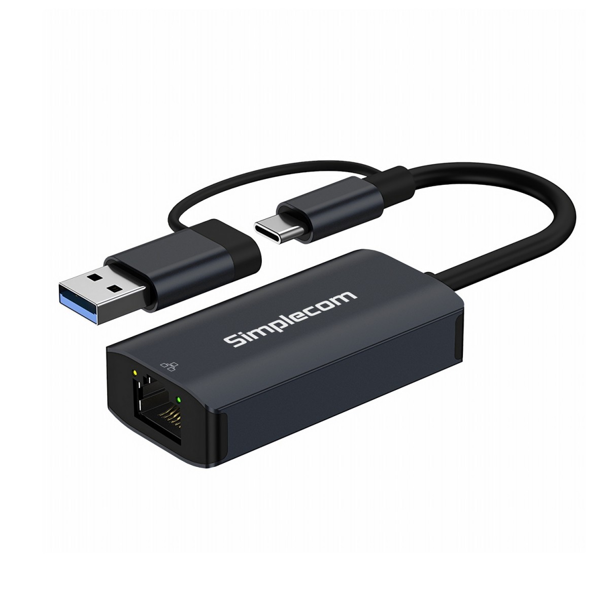  USB-C Type-C and USB-A to RJ45 Gigabit Ethernet Adapter  