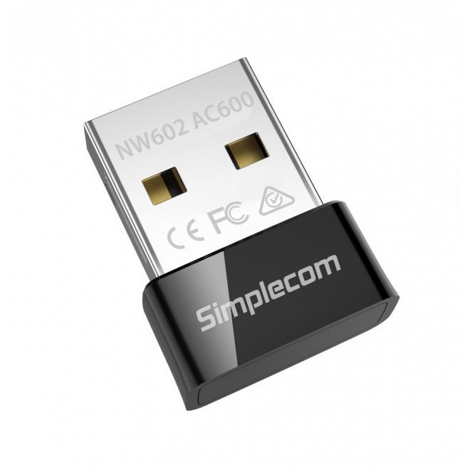  Wireless AC600 Nano WiFi Dual Band (433Mbps + 200Mbps) USB Adapter, Windows / MAC  