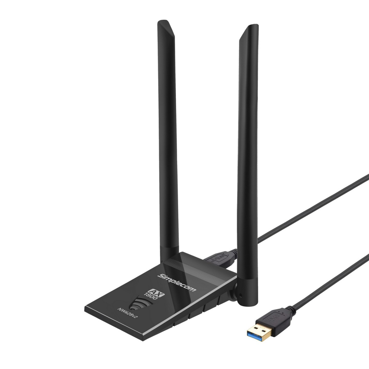  AX1800 Dual Band WiFi 6 USB Adapter with 2x 5dBi High Gain Antennas  