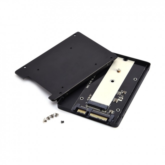  NGFF SATA Mode M.2 (B Key) to 7mm 2.5" SATA Converter Enclosure Aluminium  