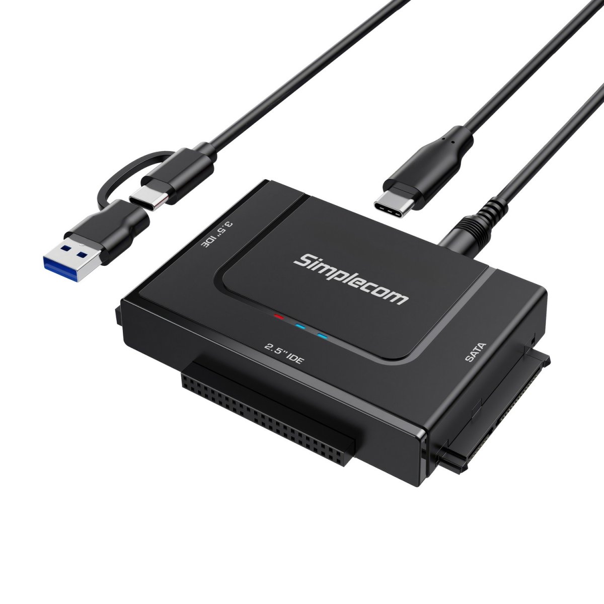  SuperSpeed USB to 2.5", 3.5" & 5.25" SATA/IDE Adapter with Power Supply  