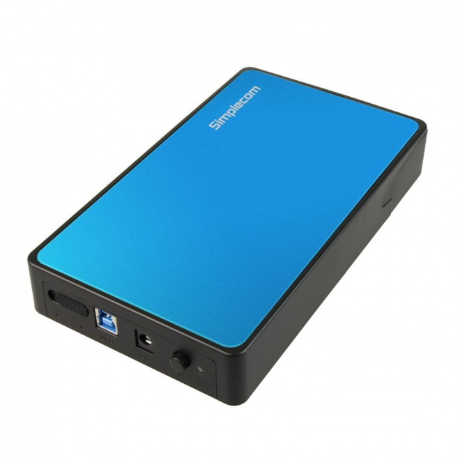  3.5" SATA Enclosure, USB 3.0, Tool-Free - Blue  