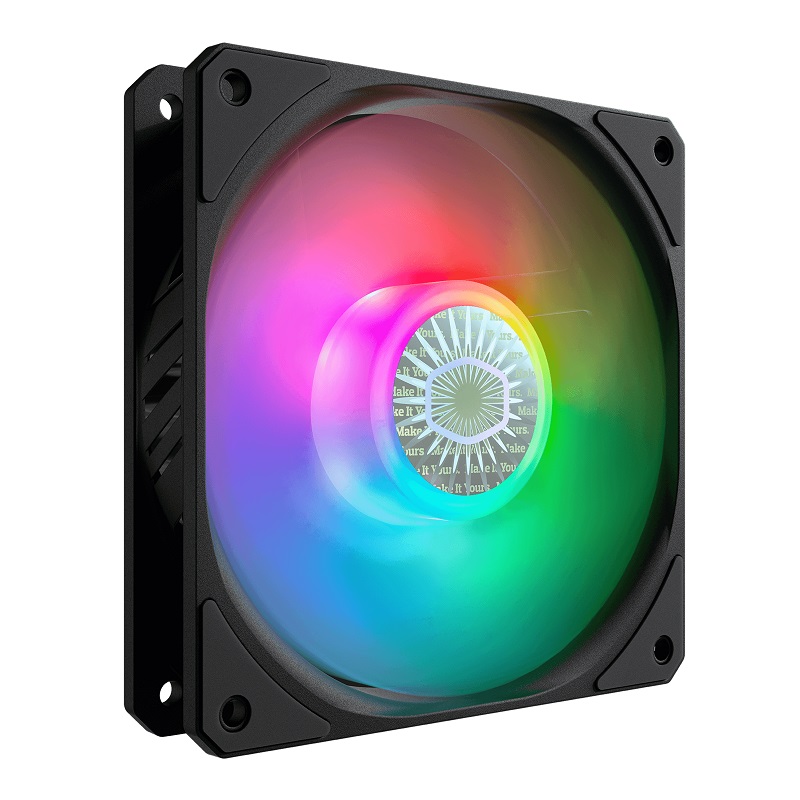  120mm Fan: SickleFlow 120 ARGB - Black<br> 120mm ARGB PWM, 650-1800 RPM, 8-27 dBA  