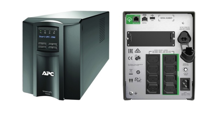  APC Smart-UPS, Line Interactive, 1500VA/1000W, Tower, 230V, 8x IEC C13 outlets, SmartConnect Port+SmartSlot, AVR, LCD  