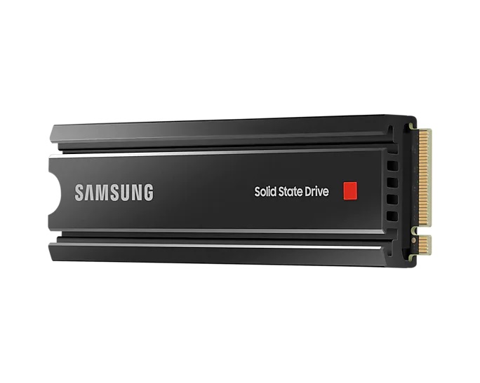  <B>M.2 NVMe SSD:</B> 1TB 980 PRO, PCIe Gen4, Read: 7000MB/s, Write: 5000MB/s, R:1000K/W:1000K IOPS, 600 TBW, 1.5M MTBF, <B>With Heatsink</b>  