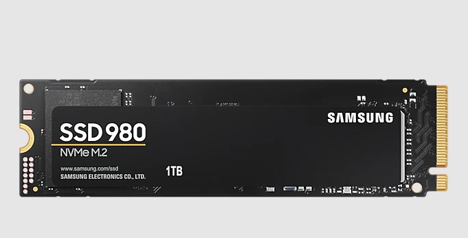  <b>M.2 NVMe SSD:</b> 1TB 980, PCIe Gen3, Read: 3500MB/s, Write: 3000MB/s, R:500K/W:480K IOPS, 600 TBW  