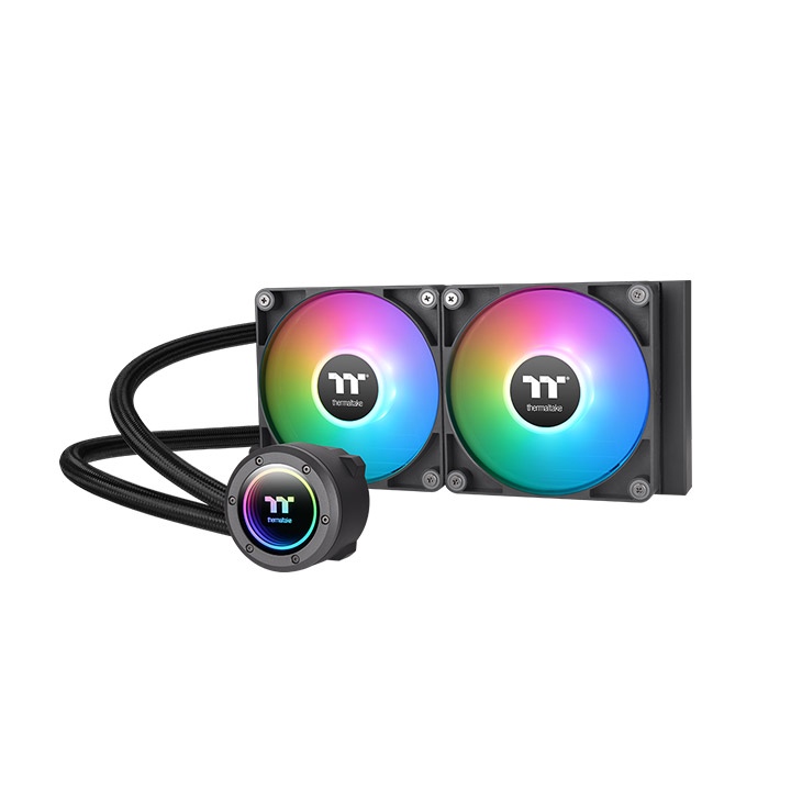  Liquid CPU Cooler: Thermaltake AIO TH240 V2 ARGB, 240mm Radiator, 2x 120mm ARGB PWM Fans, 276 x 120 x 27 mm<br>Support: Intel LGA1700, LGA1200, LGA115x, LGA20xx*, AMD AM4, AM4, AM3  