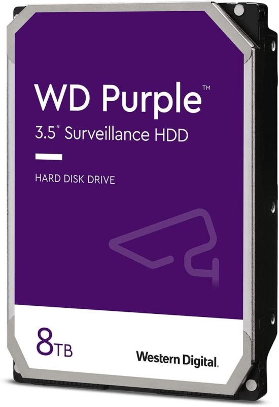  <B>3.5" Surveillance Drive:</B> Purple 8TB 3.5" Surveillance HDD 128MB Cache SATA3 WD84PURZ  