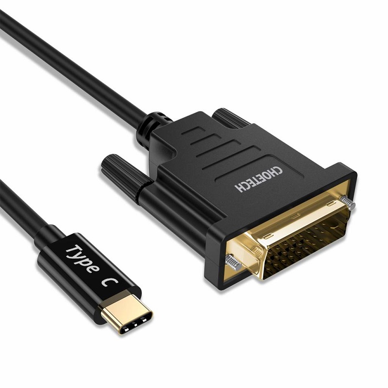  USB-C Type-C to DVI (24+1) Cable, support 4K@30Hz 1.8m  