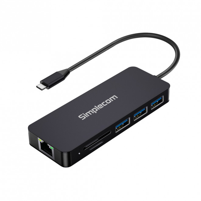  USB-C Type-C SuperSpeed 8-in-1 Multiport Hub Adapter - 3 x USB-A, RJ45 GLAN, SD/microSD Reader, HDMI 4K@30Hz, USB-C PD Charging  